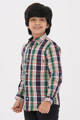 Boy's Shirt (8-11Y) (Green Check)